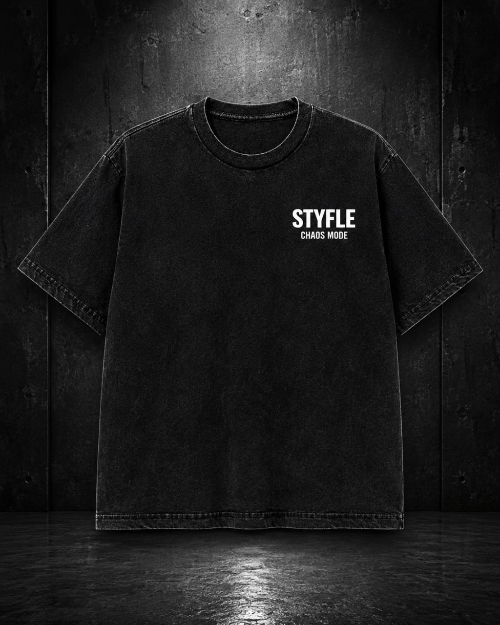 NO MERCY - Acid Wash Black Tee