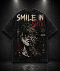 SMILE IN STATIC – Acid Wash Black Tee