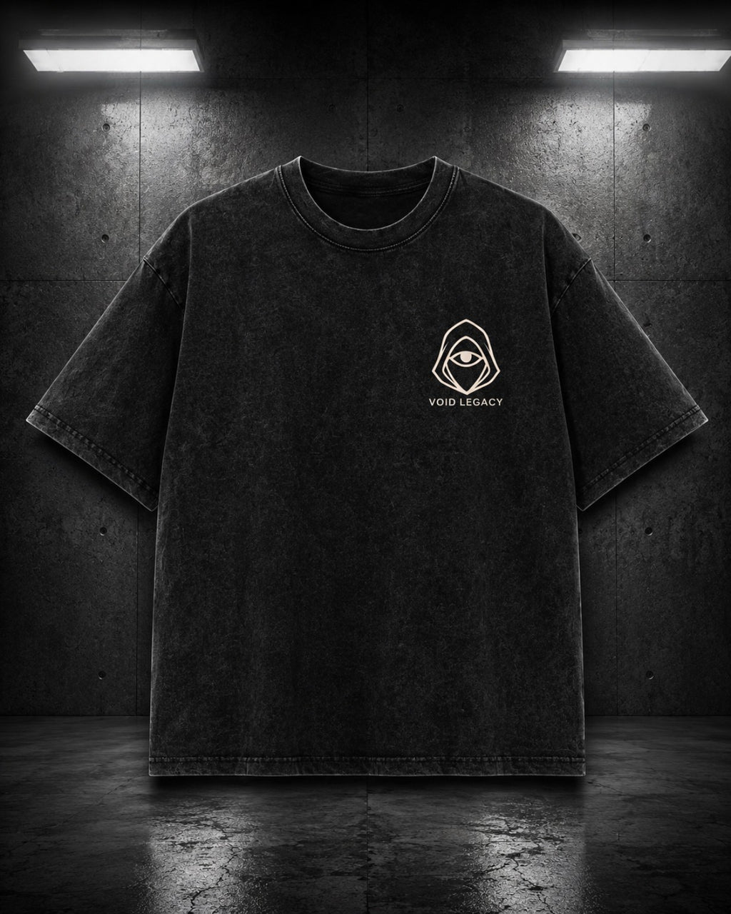 SILENCE BUILDS LEGENDS – Acid Wash Black Tee