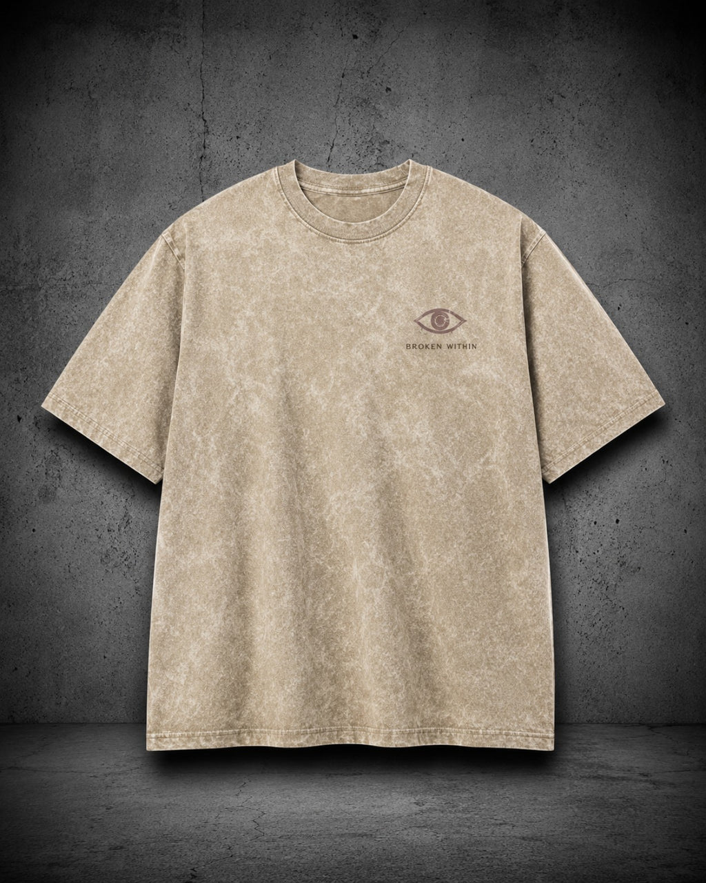 NO PEACE INSIDE – Acid Wash Oversized Tee