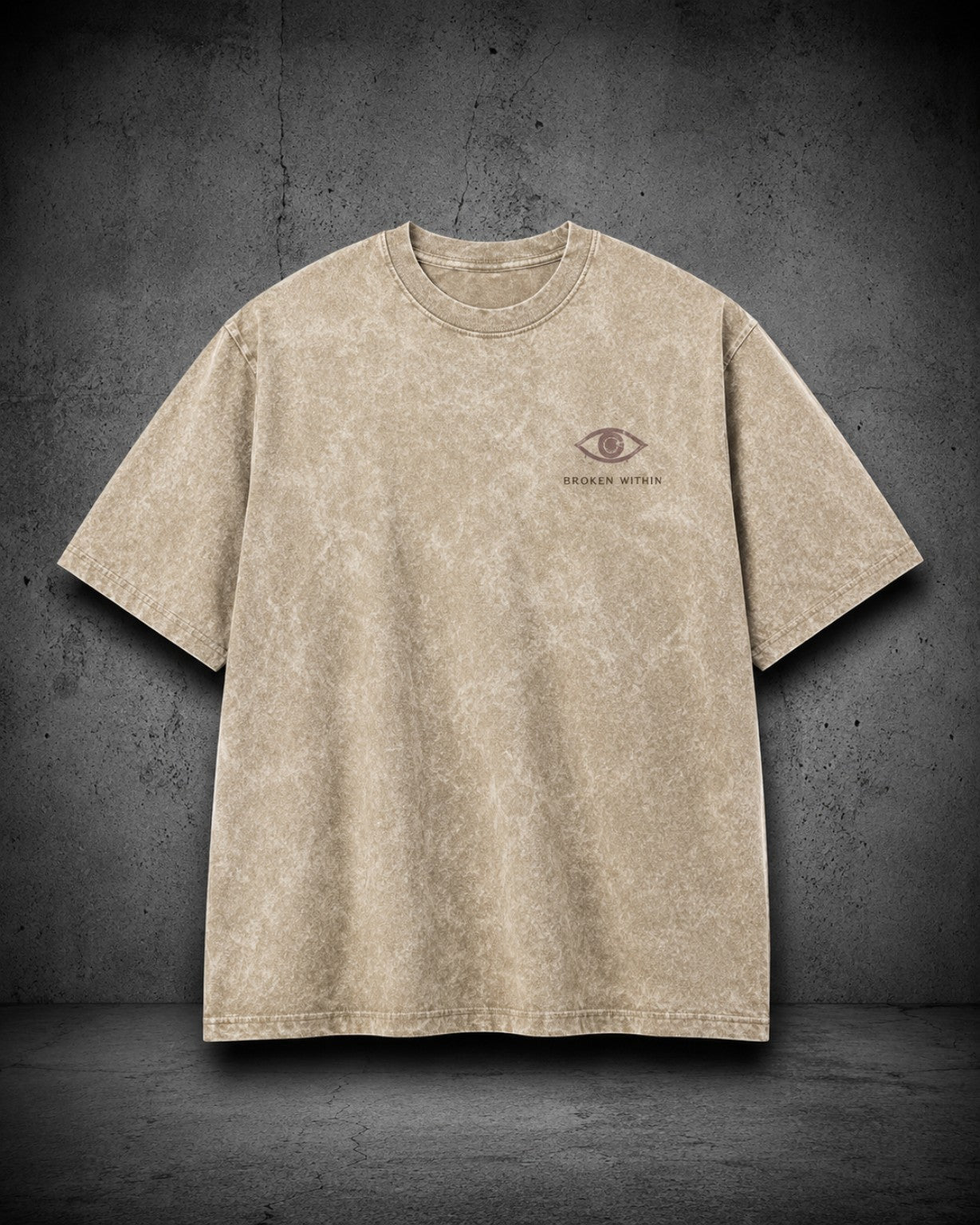 NO PEACE INSIDE – Acid Wash Oversized Tee