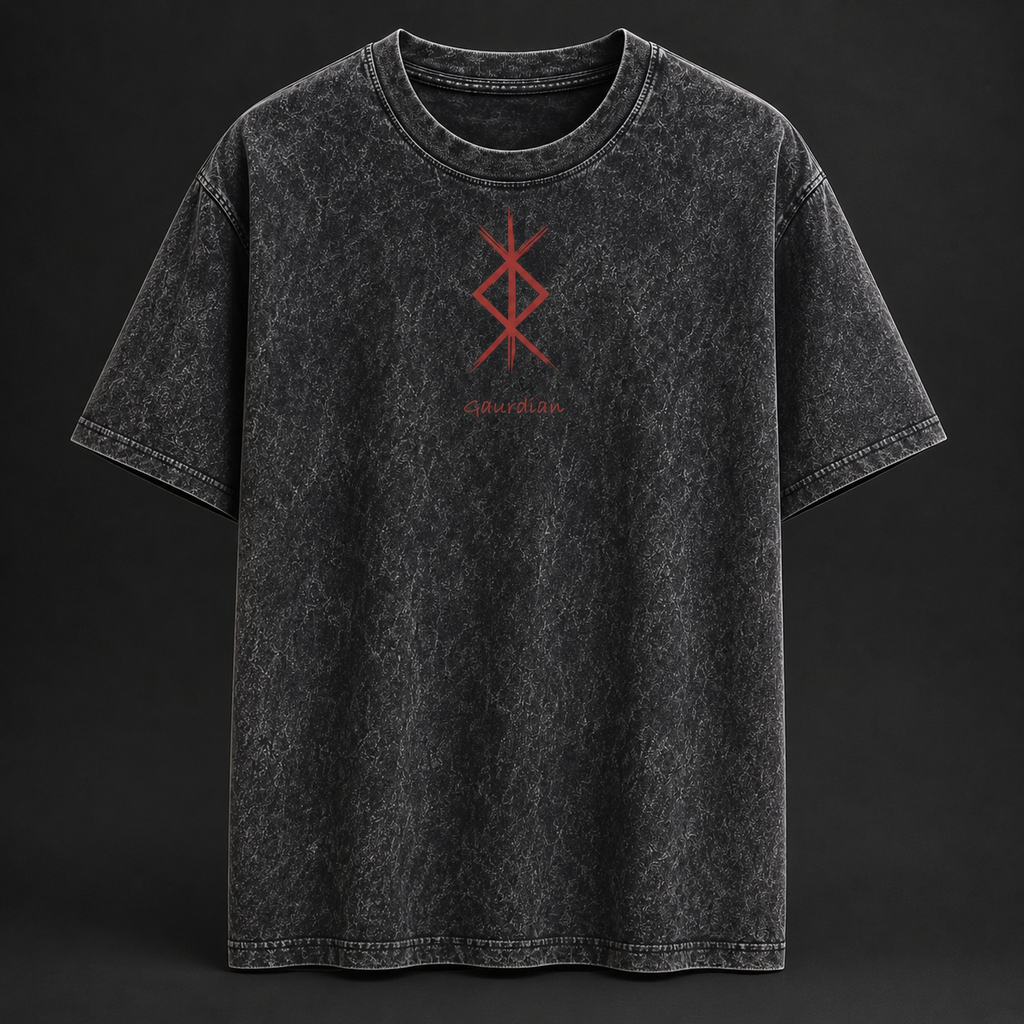 Crimson Guardian - Oversized Gothic Tee