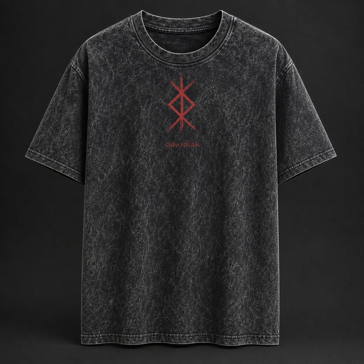 Crimson Guardian - Oversized Gothic Tee