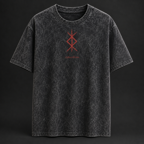 Crimson Guardian - Oversized Gothic Tee
