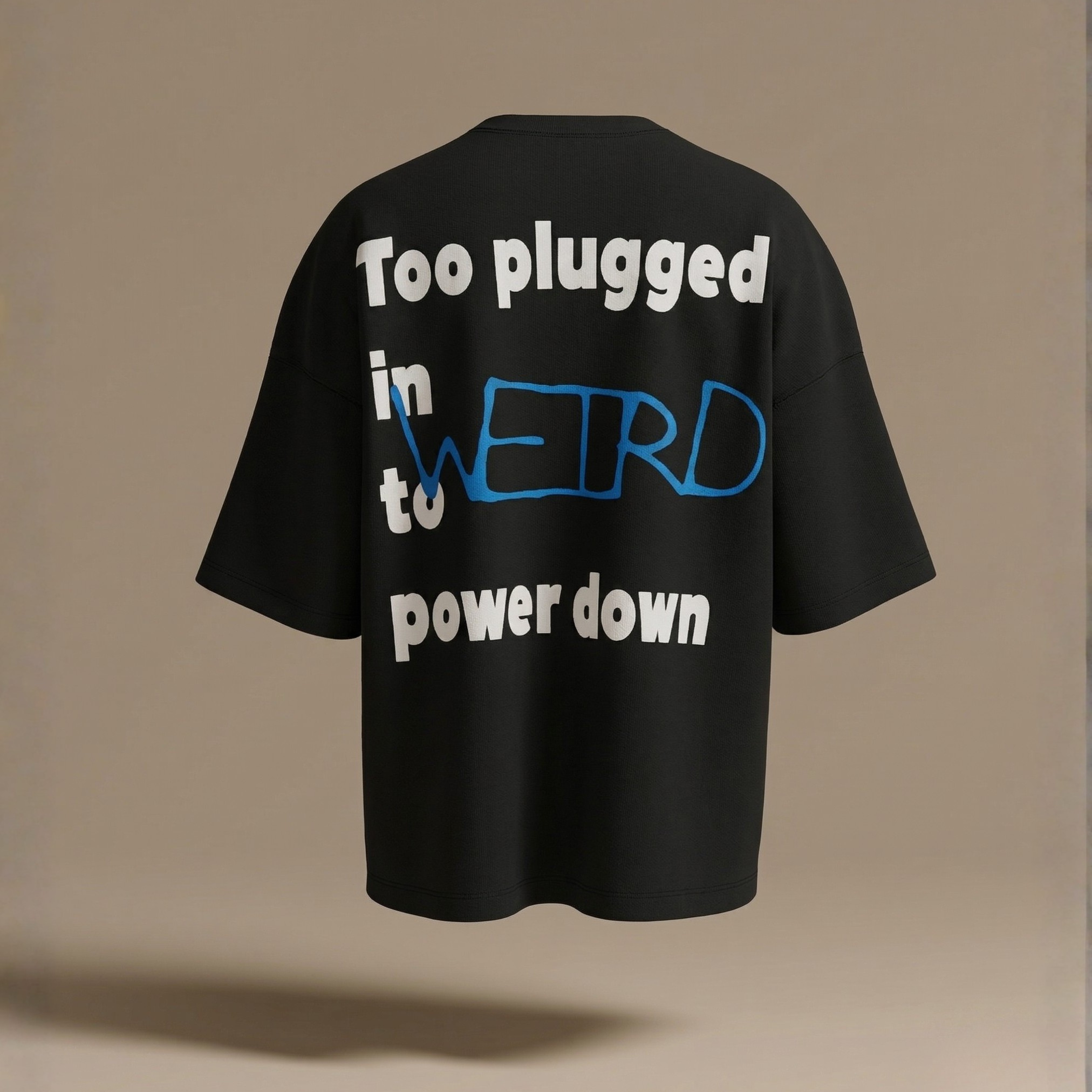 Wired & Weird Tee – 240 GSM 100% Cotton French Terry, Double Bio-Washed with Silicon Wash, Oversized Fit