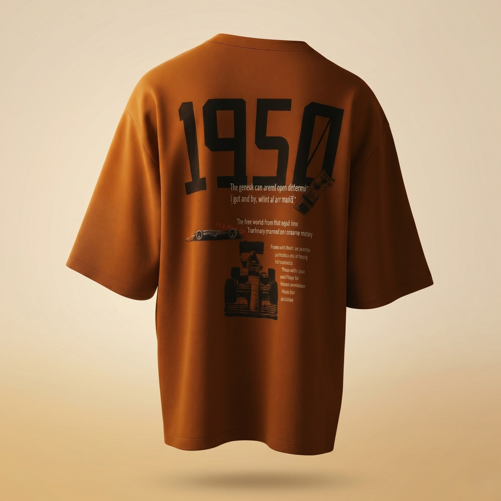 SPEED Graphic Racing Tee – Rust Brown