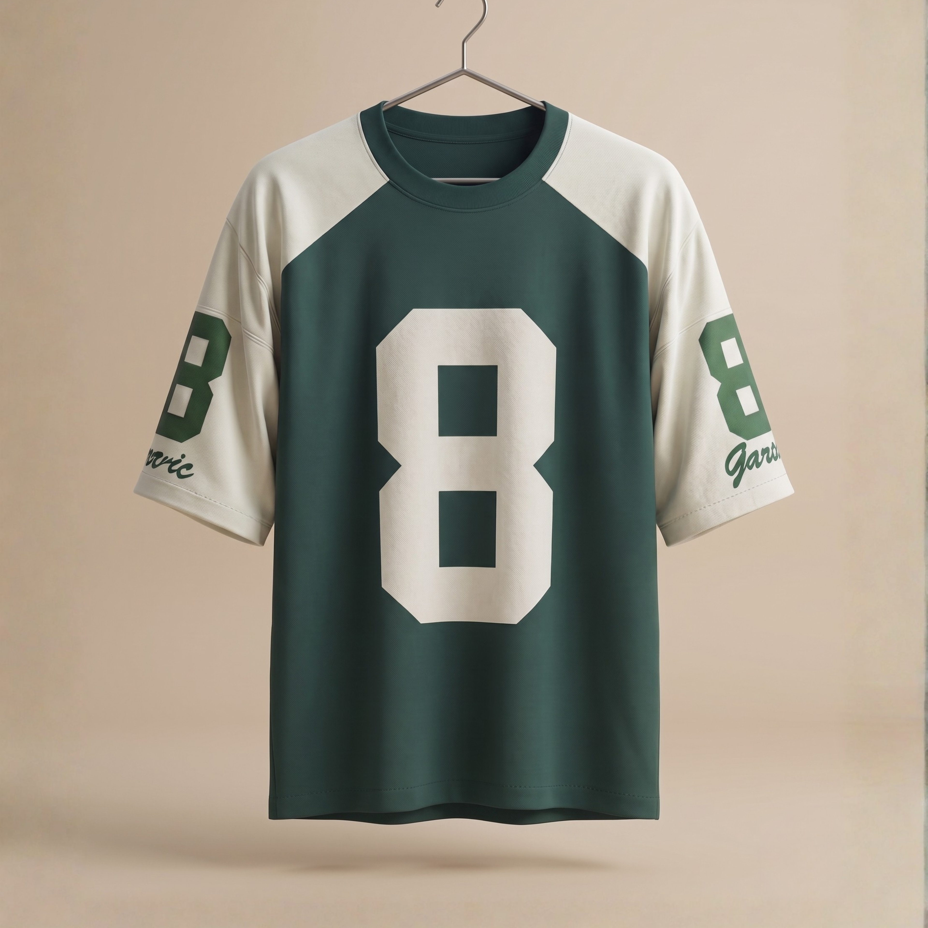 Classic 8 Varsity Jersey Tee – Green & White