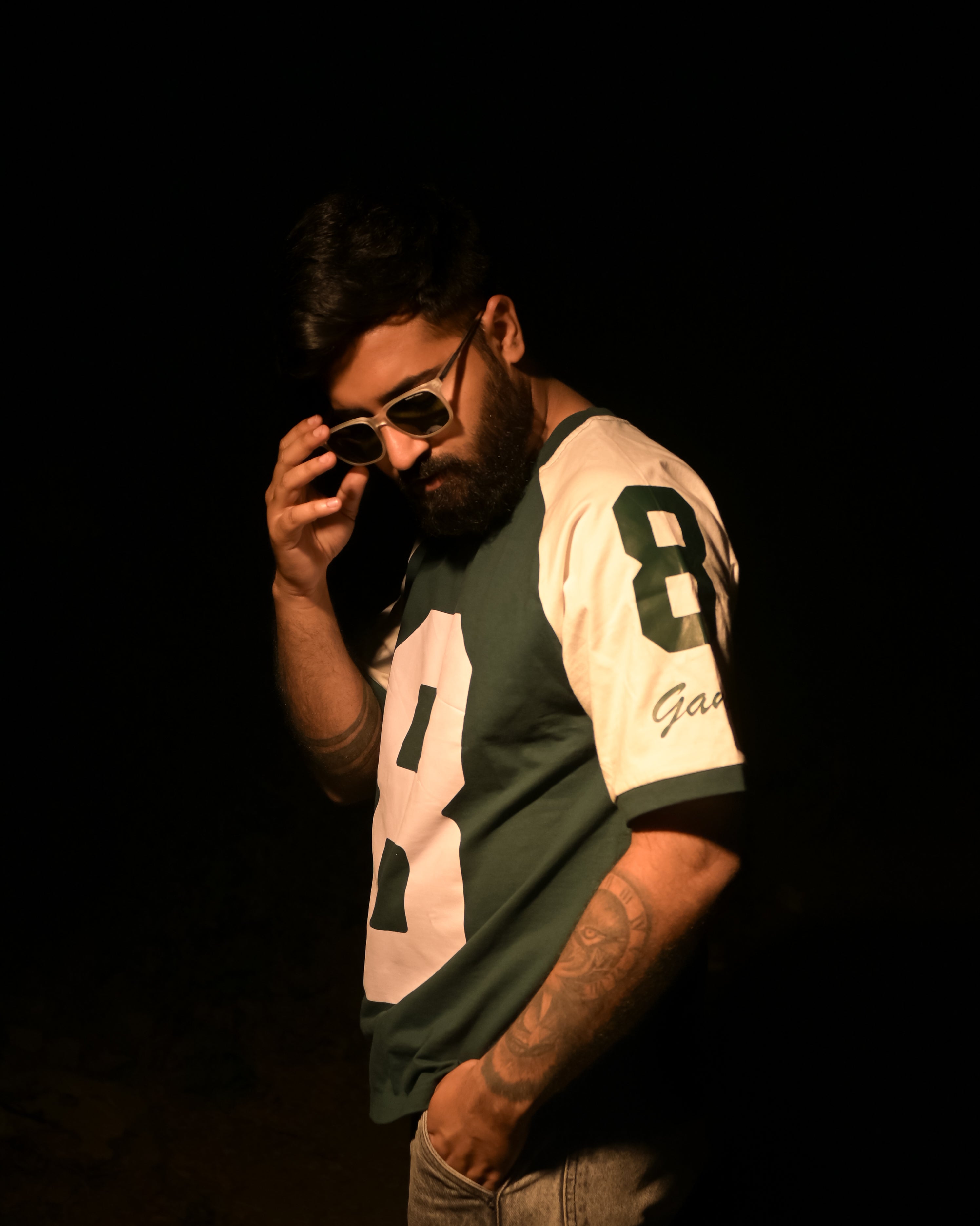 Classic 8 Varsity Jersey Tee – Green & White