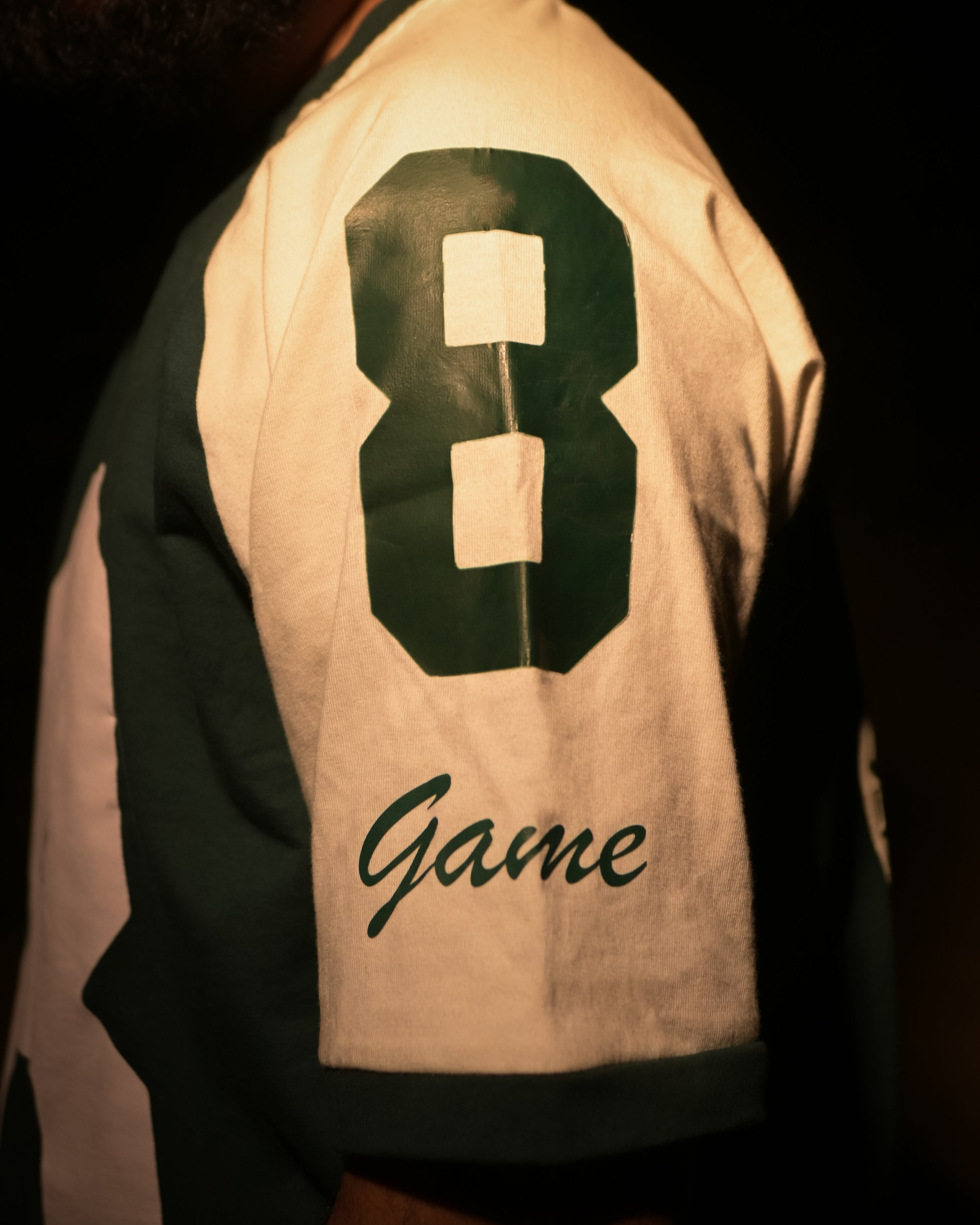 Classic 8 Varsity Jersey Tee – Green & White