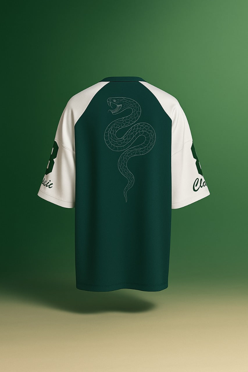 Classic 8 Varsity Jersey Tee – Green & White
