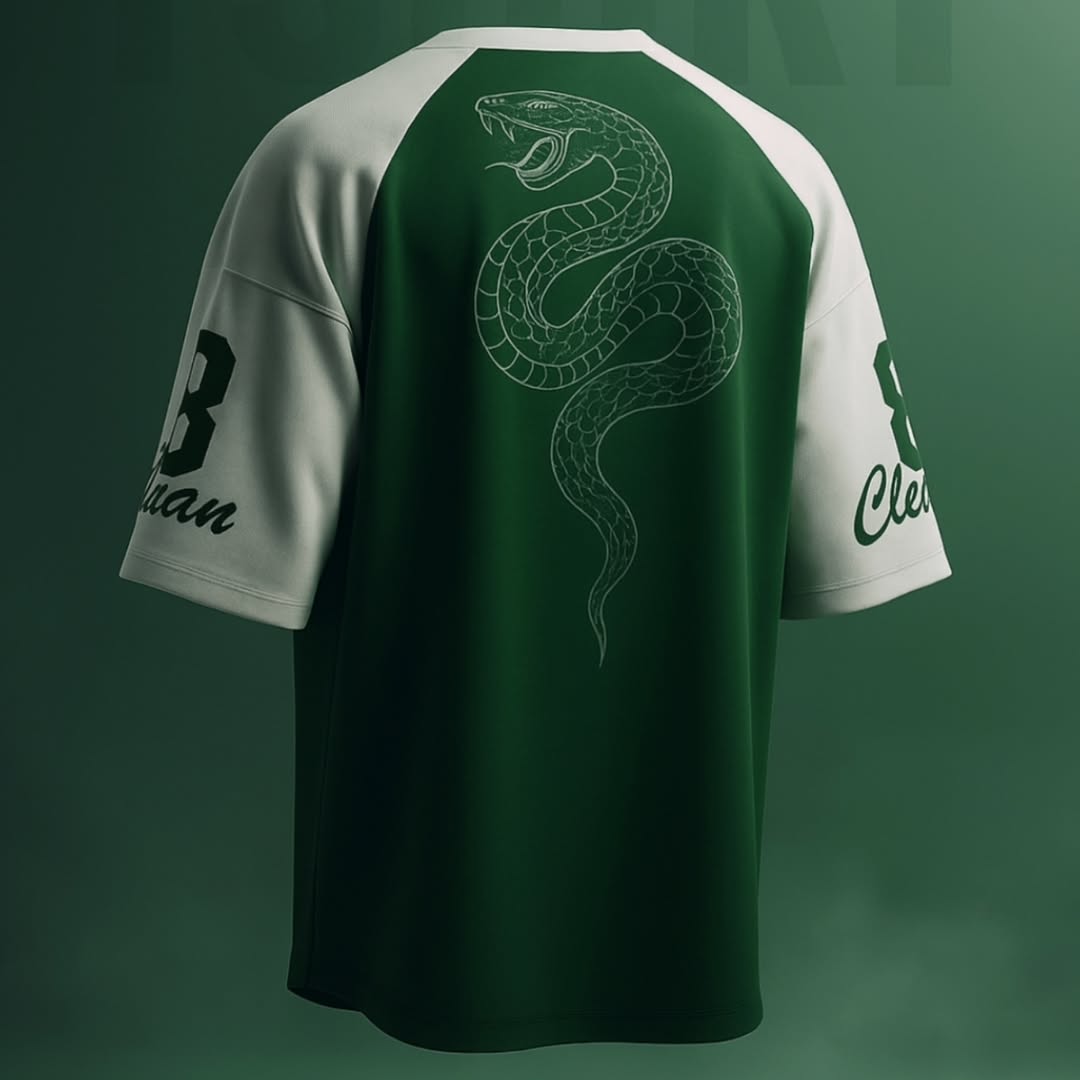 Classic 8 Varsity Jersey Tee – Green & White